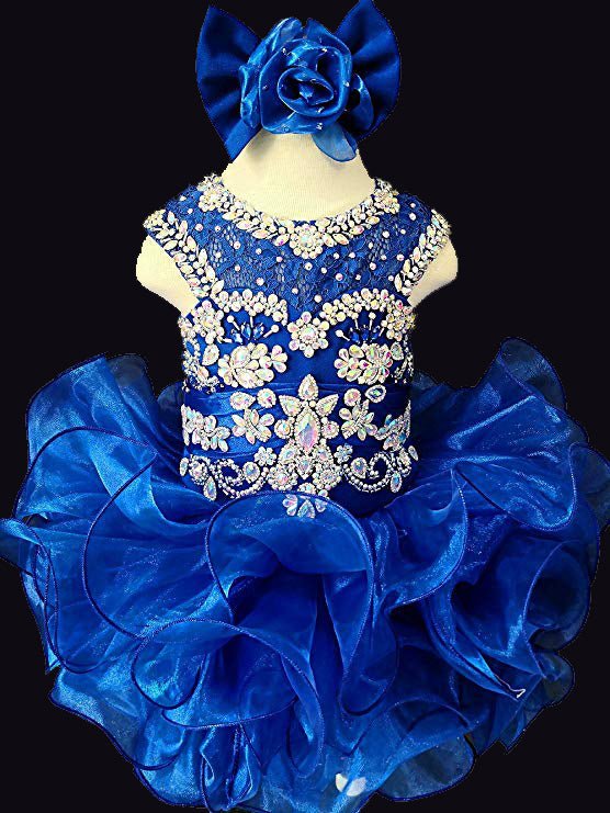 Little Princess/Baby Girl Royal Blue Glitz Cupcake Pageant Dress CupcakePageantDress Little Princess/Baby Girl Royal Blue Glitz Cupcake Pageant Dress CupcakePageantDress