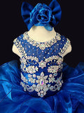 Little Princess/Baby Girl Royal Blue Glitz Cupcake Pageant Dress - CupcakePageantDress