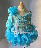 One Shoulder Little Girl/Child/Baby/Infant/Toddler Glitz Pageant Dress 1--6 T - CupcakePageantDress