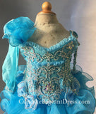 One Shoulder Little Girl/Child/Baby/Infant/Toddler Glitz Pageant Dress 1--6 T - CupcakePageantDress