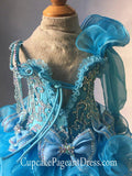 One Shoulder Little Girl/Child/Baby/Infant/Toddler Glitz Pageant Dress 1--6 T - CupcakePageantDress
