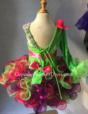 Multi Color Little Girls/Infant/Toddler/Child One Shoulder Lace Pageant Dress - CupcakePageantDress