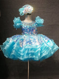 Glitz Beaded Bodice Little Girl/Toddler/Baby Miss Pageant Dress - CupcakePageantDress