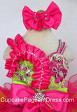 Infant/toddler/baby/children/kids Girl's Glitz Pageant Dress With Hair Bow - CupcakePageantDress