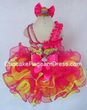 Infant/toddler/baby/children/kids Girl's Glitz Pageant Dress With Hair Bow - CupcakePageantDress