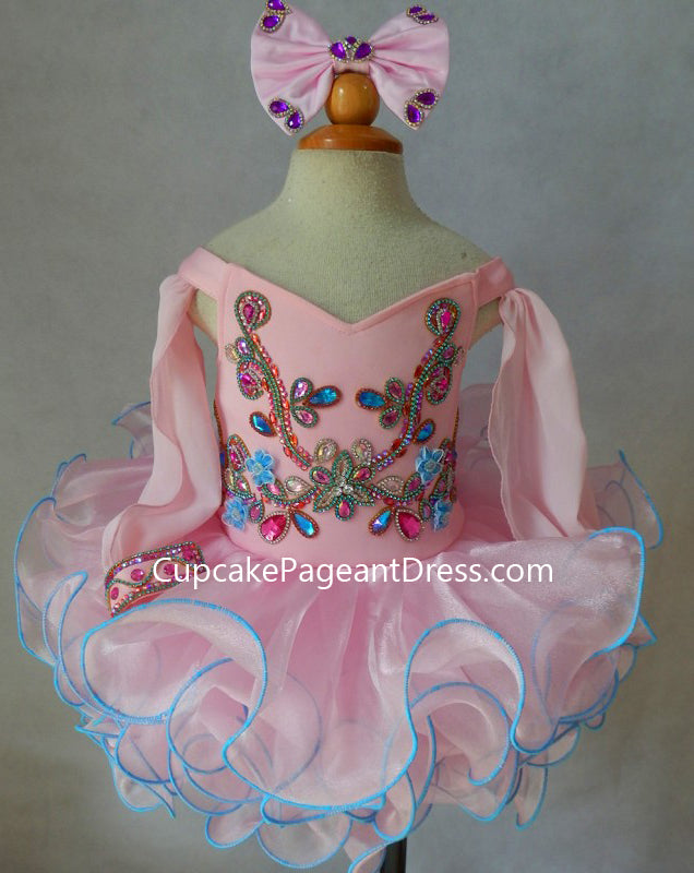Beautiful Long Sleeve Toddler/Baby Miss/Baby Girl Cupcake Pageant Dress - CupcakePageantDress