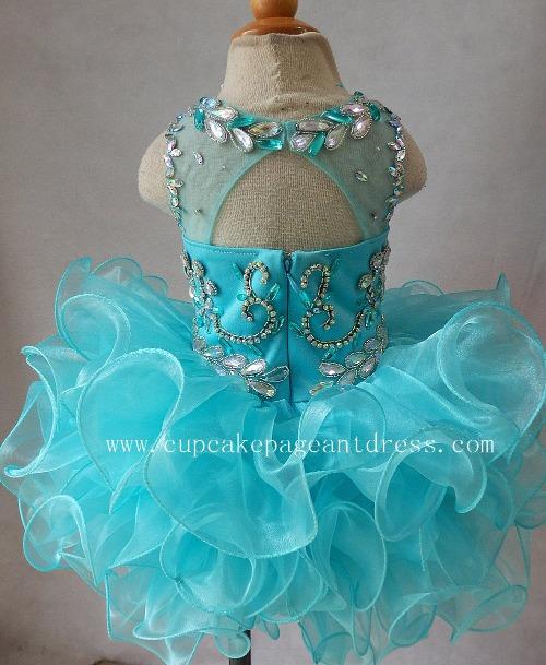 Glitz Beaded Bodice Little Girls' Naturals Cupcake Pageant Dress - CupcakePageantDress