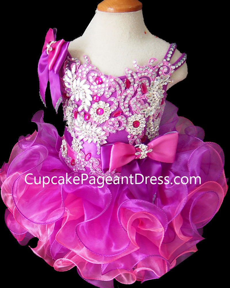 Beautiful Nations Beaded Bodice Little Girl/Baby Miss/Baby Girl Cupcake Pageant Dress - CupcakePageantDress