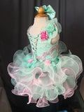 International Little Miss Glitz Cupcake Baby Pageant Dress With Hair bow or Headband - CupcakePageantDress