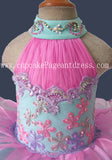 Halter Beaded Bodice Little Princess Nations Glitz Pageant Dress - CupcakePageantDress