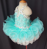 Halter Lace Infant/Newborn/Kids/Todder Cupcake Pageant Dress - CupcakePageantDress
