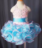 Halter Beaded Bodice Little Girl/Infant/Baby/Child Glitz Cupcake Pageant Dress - CupcakePageantDress