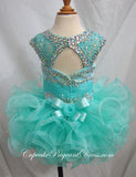 Mint Beaded Bodice Little Girl/Baby/Infant/Child Cupcake Pageant Dress - CupcakePageantDress