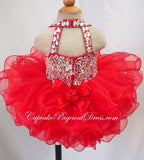 Newborn/Infant/toddler/baby/children/kids glitz Girl's Baby Doll Pageant Dress - CupcakePageantDress