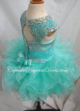 Mint Beaded Bodice Little Girl/Baby/Infant/Child Cupcake Pageant Dress - CupcakePageantDress