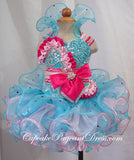 Infant/toddler/baby/children/kids Girl's glitz Pageant evening/prom Dress/clothing - CupcakePageantDress
