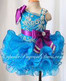 Glitz One Shoulder Infant/toddler/baby/children/kids Girl's Pageant Dress - CupcakePageantDress