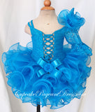 One Shoulder Lace Infant/Child/Toddler/Baby/kids Girl's Pageant Dress - CupcakePageantDress