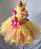 Halter Infant Infant/toddler/baby/children/kids Girl's glitz Pageant Dress - CupcakePageantDress
