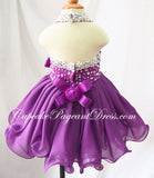 Halter Glass Crystal Infant/toddler/baby/children/kids Glitz Baby Doll Dress - CupcakePageantDress