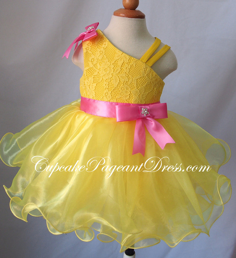 Infant/toddler/baby/children/kids/newborn Girl's Natural Pageant Dress - CupcakePageantDress
