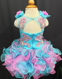 Glitz Lace Beaded Little Princess/Toddler/Infant Girl Cupcake Pageant Dress - CupcakePageantDress