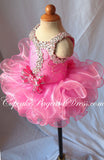 Custom Made Glass Stones Little Girl/Infant/Newborn/Child/toddler Pageant Dress - CupcakePageantDress