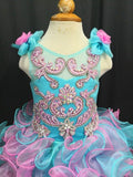 Glitz Lace Beaded Little Princess/Toddler/Infant Girl Cupcake Pageant Dress - CupcakePageantDress