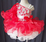 One Shoulder Infant/toddler/kids/baby/children Girl's Pageant Dress - CupcakePageantDress