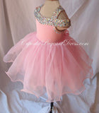 Glitz Beaded Bodice Little Girls/Child/Baby/Newborn/Infant Pageant Dress - CupcakePageantDress